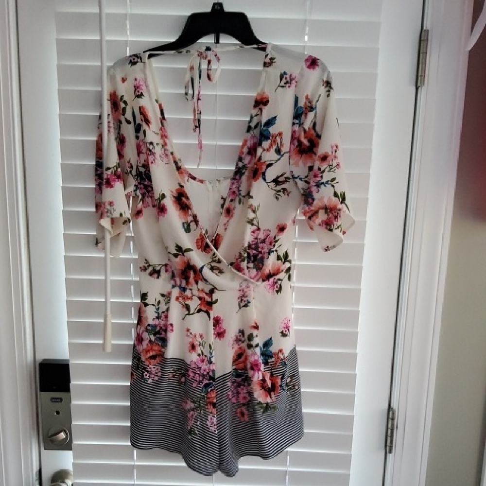 Floral V-Neck Romper